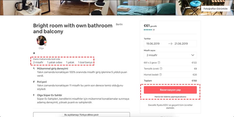 airbnb ev kiralama
